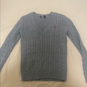 Polo by Ralph Lauren Gray V-Neck Sweater